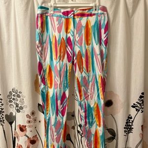Pappagallo Colorful Capri Dress Pants Size 10